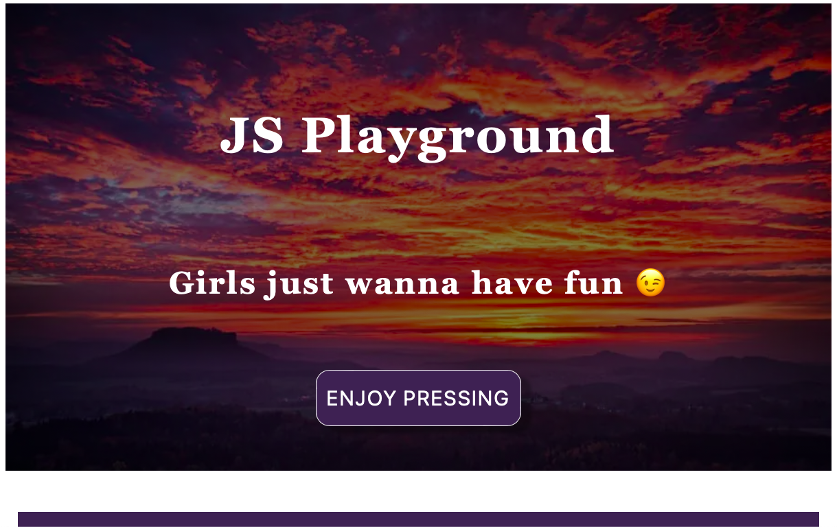 Screenshot of JavaScript Playground with different little projects
